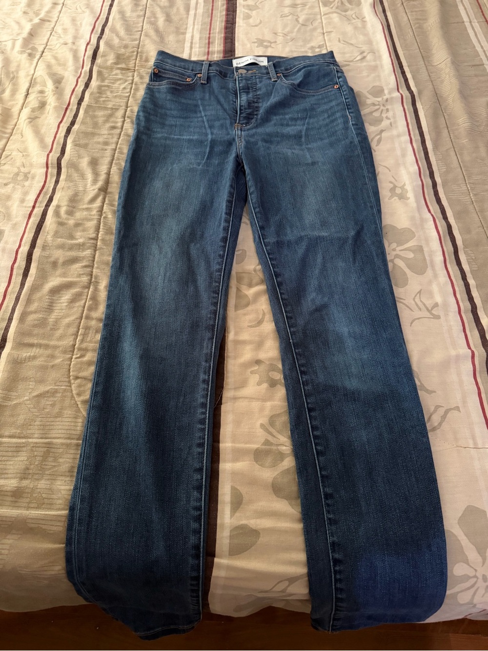 Denim Forum Women's Dark Blue Wide-Leg Jeans